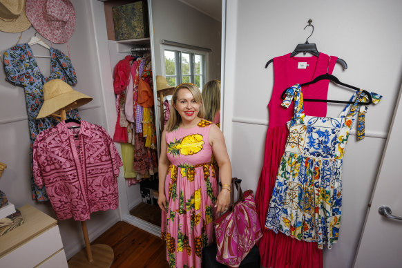 Prue Gillespie, who rents about 60 outfits, says many of her pieces are heading to Europe this winter.