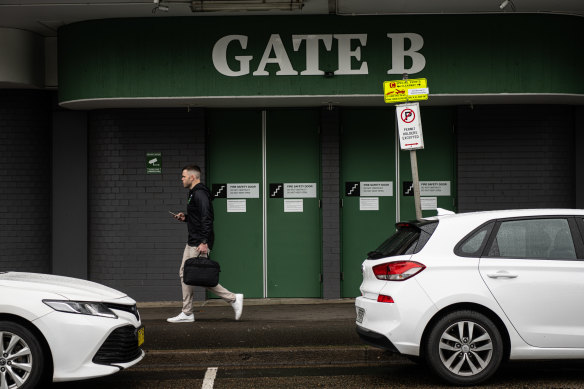 The Driver Avenue scheme has taken over what are normally public parking spaces. The road is a clearway on game days.