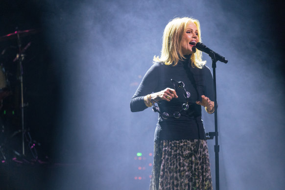 Belinda Carlisle performing at Palais Theatre, St.Kilda, Melbourne, on her Decades tour.