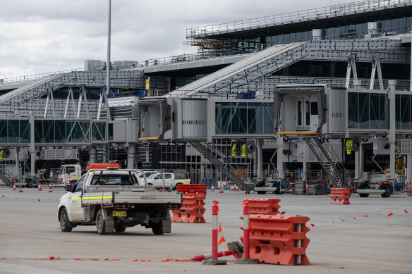The new passenger terminal at Western Sydney Airport.