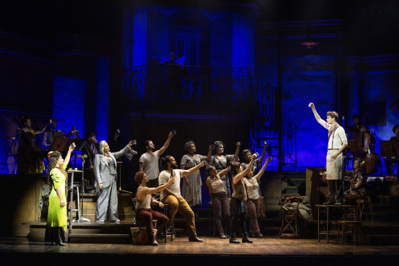 The cast of Hadestown.