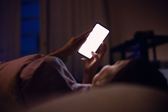 Research shows that the blue wavelengths of light emanated from devices can be stimulating for some people and not others.