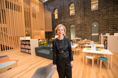 Kate Torney in the children's quarter of the redeveloped State Library.