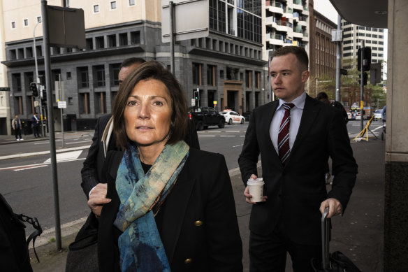 Helen Rosamond outside the NSW District Court this week.