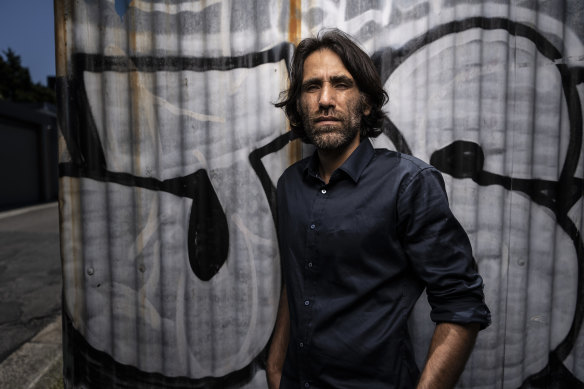 Former Manus Island refugee Behrouz Boochani in Marrickville.