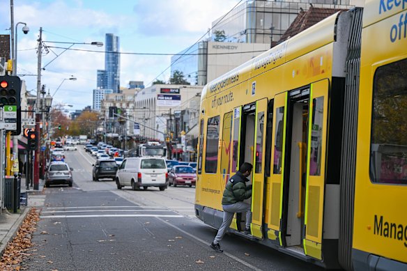 High fuel prices are already encouraging people to use public transport like trams. 