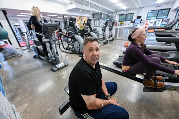 Stuart Gibson, a member of St Kilda PCYC’s gym on Inkerman Street.