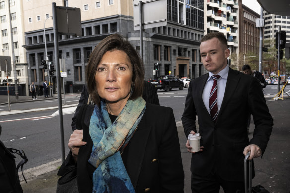 Helen Rosamond outside the District Court in Sydney on Wednesday.