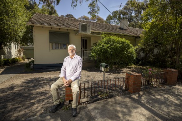 Brother Harry Prout outside his Liberty Parade home.