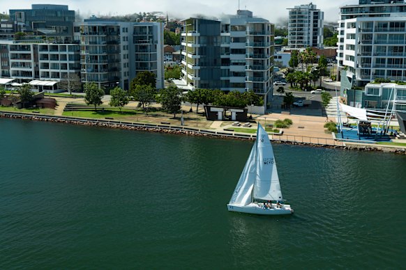 The Newcastle Cruising Yacht Club courses travel through the port, but thankfully avoid the open seas.