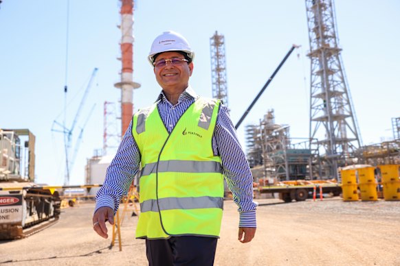 Perdaman Group boss Vikas Rambal at the company’s Project Ceres in the Burrup Strategic Industrial area.