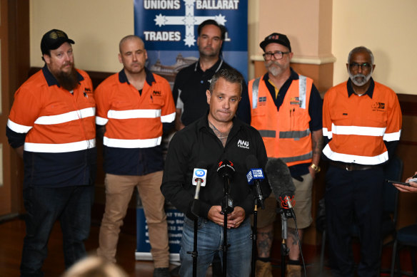 AWU state secretary Ronnie Hayden in Ballarat.