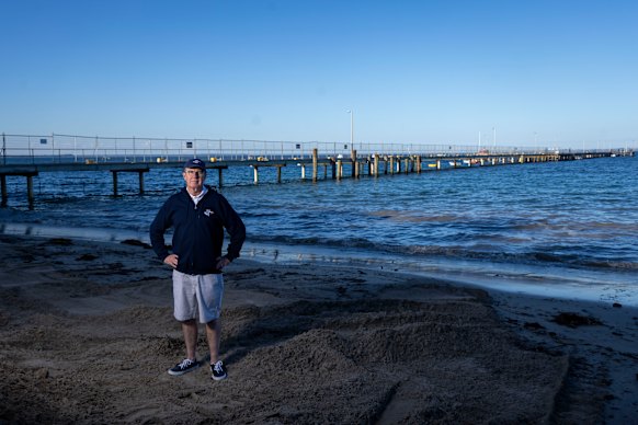 Save Flinders Pier campaign chair Charles Reis at the beloved site. 