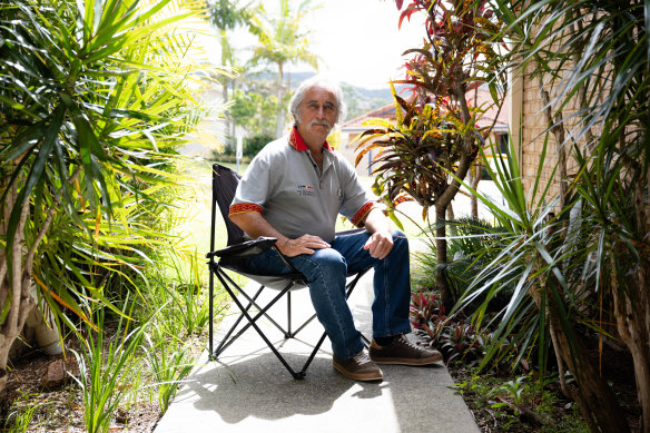John Heath in his Bonny Hills home on the NSW Mid North Coast.