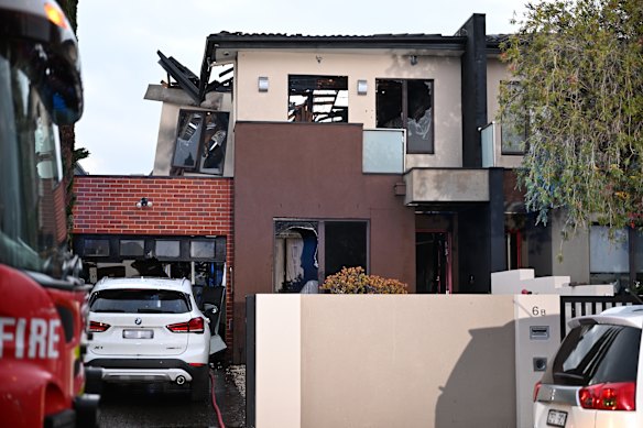 The scene on Forster Court on Thursday morning.