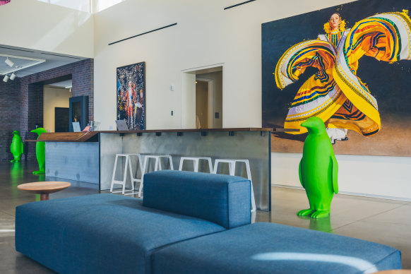 Wander eight hotel gallery spaces filled with modern art.
