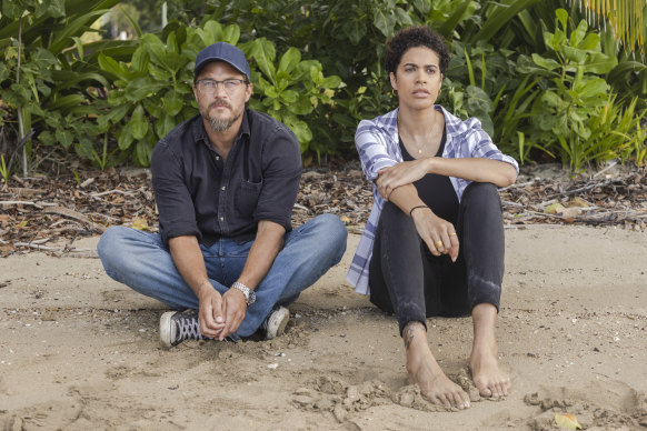 Fimmel with Jemmason Power, a first-time actor who is, like the character she plays, a member of Queensland’s South Sea Islander community.