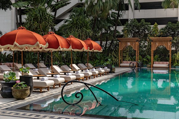Poolside at Anantara Siam.