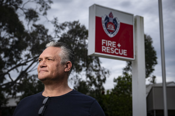 Bernard King outside Windsor Fire Station, near where his younger brother had a heart attack on Saturday.