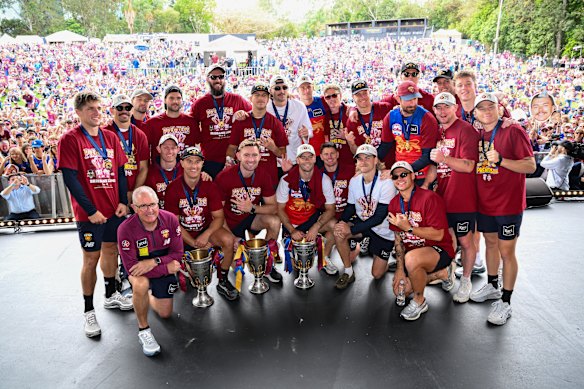 The three-peat Lions dust off Mad Monday festivities to celebrate with the city.