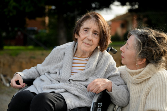 Vasilia Boahene (in the wheelchair) with her sister, Helen Milovanovic.