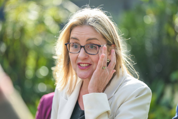 Jacinta Allan at her first media conference as Premier.