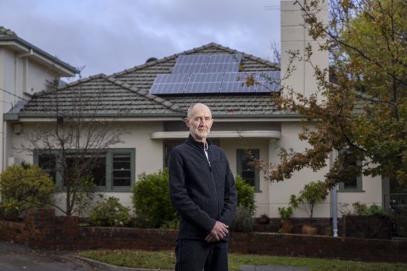Richard Barnes was ordered by VCAT to remove solar panels from his roof because of heritage restrictions.
