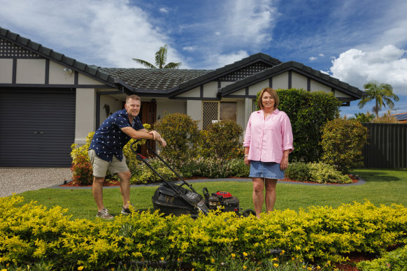 Dean and Katrina Hartley have lived in their Middle Park home for 17 years. The suburb has the longest hold time in Brisbane.