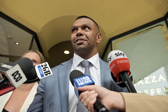 Kurtley Beale was all smiles as he walked from court after his acquittal.