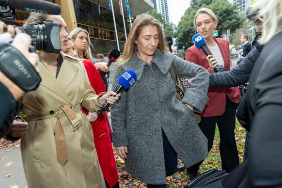 Doula Emily Lal leaves the Victory Court of Inquiry on Tuesday.