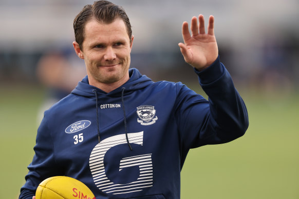 Full speed ahead: Patrick Dangerfield will return for the Cats.