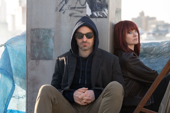 Charlie Cox and Deborah Ann Woll in Daredevil: Born Again. 