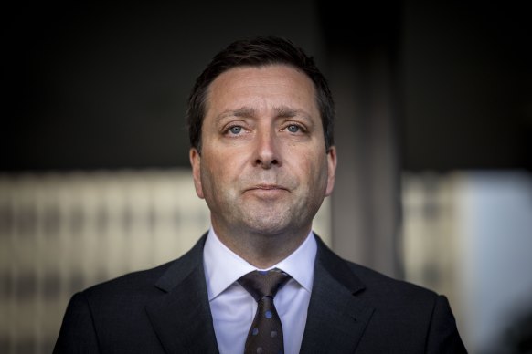 Matthew Guy has promised to redirect rail loop spending to new hospitals and improvements to the ambulance system.