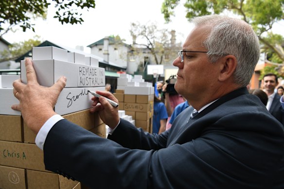 Prime Minister Scott Morrison in Woollahra today.