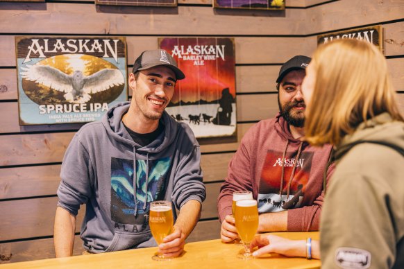 Choose from over 20 Alaskan beers on tap, at the Alaskan.