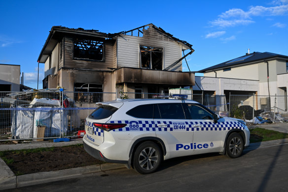 A house built by Porter Davis has been gutted by a fire in Clyde.