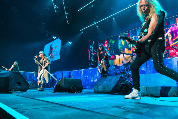 Almost 50 years after the band formed, Iron Maiden bring their hellfire and fury to Rod Laver Arena.