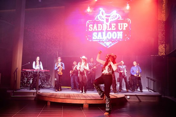 Yee-haw! “Saddle Up Saloon” parties have everyone line dancing.