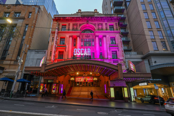 The century-old theatre is estimated to be worth between $40 million and $50 million. The City of Melbourne owns a 51 per cent stake.