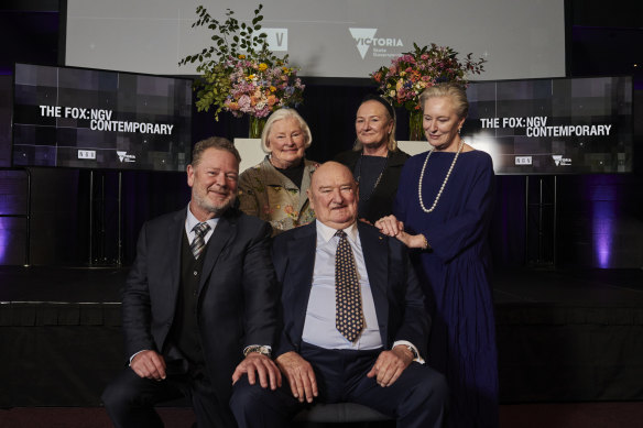 Members of the Fox family (left to right): David Fox, Paula Fox AO, Lindsay Fox AC, Katrina Fox and Lisa Fox AC.