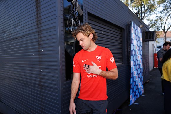 James Rowbottom after addressing the media on Friday.