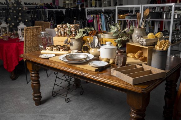 Kerryn Howell’s Australiana table design, made entirely from secondhand items.