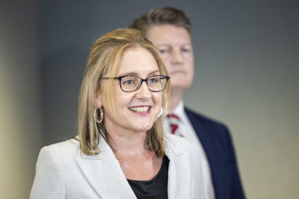 Premier Jacinta Allan last month.