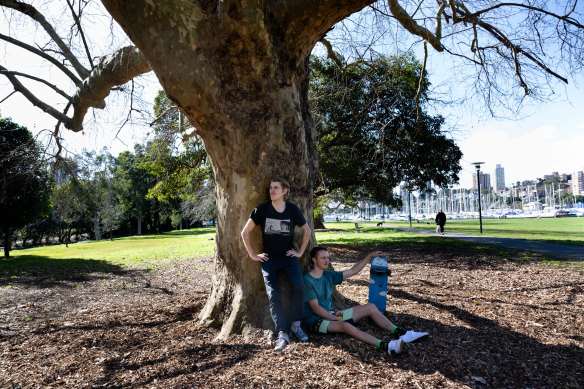 Waiting for Woollahra: George Kinahan and Lachlan Scott, right, first worked on the skate park proposal 10 years ago.