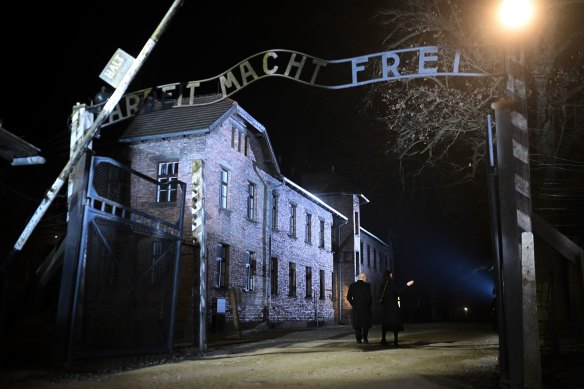 King Charles is taken on a tour of Auschwitz-Birkenau following a ceremony in Poland.