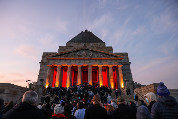 Plans to illuminate Melbourne’s Shrine of Remembrance in rainbow colours were cancelled, officials citing abuse and threats directed at their staff.