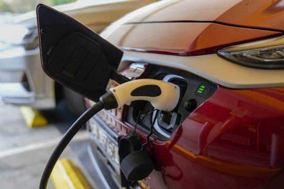 Demand for electric cars has helped drive green loan growth.