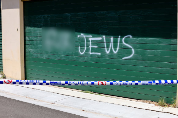 Antisemitic graffiti has appeared on houses and cars in Sydney and Melbourne.