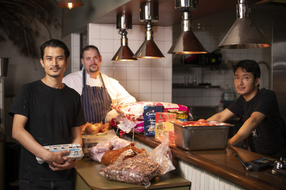 Chefs from Verandah are preparing food care packages for employees who have to be stood down at Nick Wills' venues across Sydney, which include Verandah. 