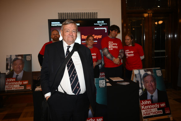 Labor MP for Hawthorn John Kennedy before heading into the forum.